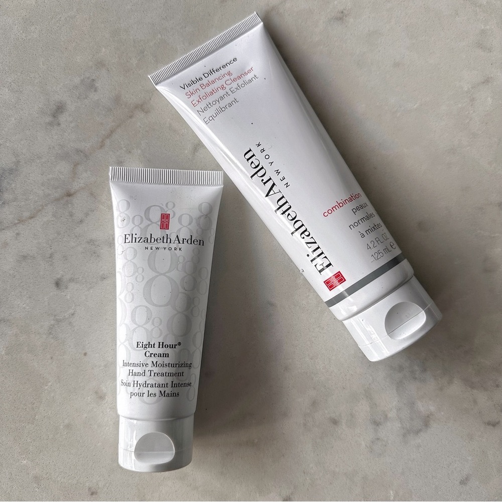 NEW Elizabeth Arden Skin exfoliating cleanser and the classic eight hour cream